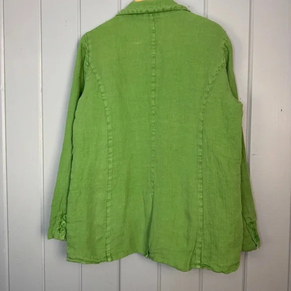Sundance Oaklee Linen Blazer in Green Tea Size Button Front XL - Picture 15 of 16